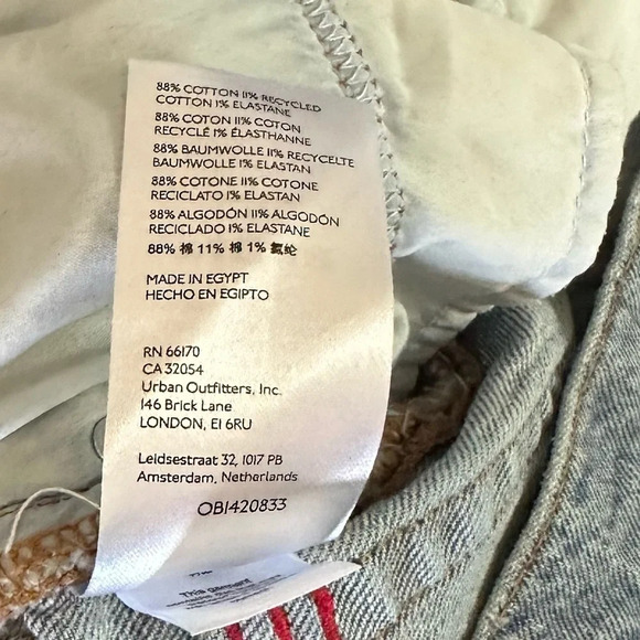 Urban Outfitters BDG High Rise Distressed Straight Jeans size 27 - Picture 6 of 7